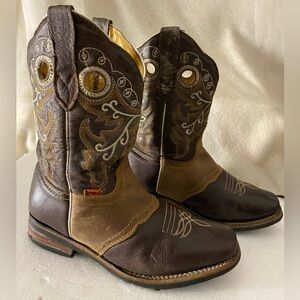 Potrillo Salvaje Men’s Western Boots Leather Size US 4.5-Mex-23.5.